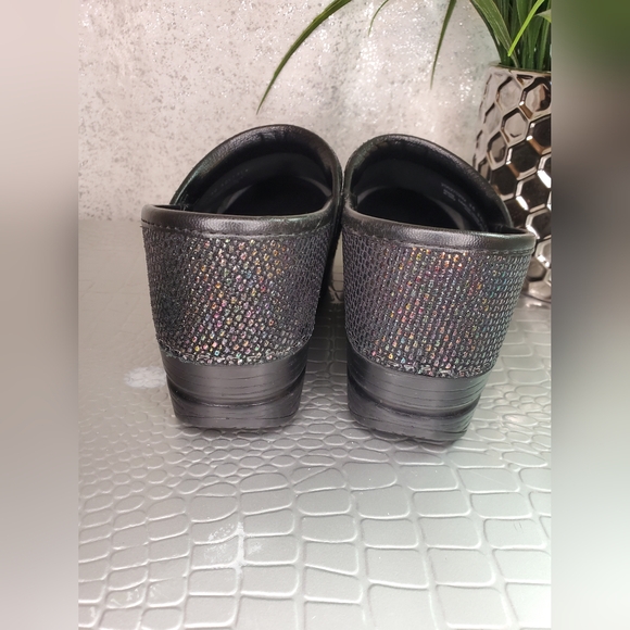 Dansko Women's Glitzy Patent Black Clogs Shoes - Picture 6 of 10